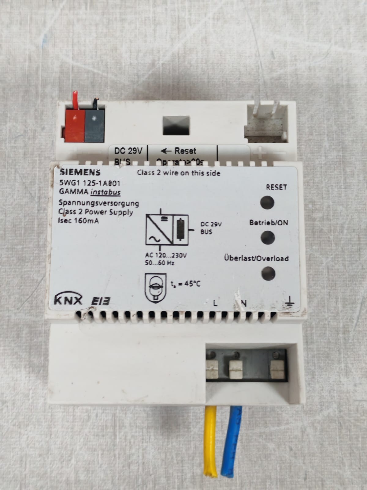 Siemens 5WG1125-1AB22 SIEMENS 5WG1 125-1AB01 GAMMA INSTABUS POWER SUPPLY 160mA 10