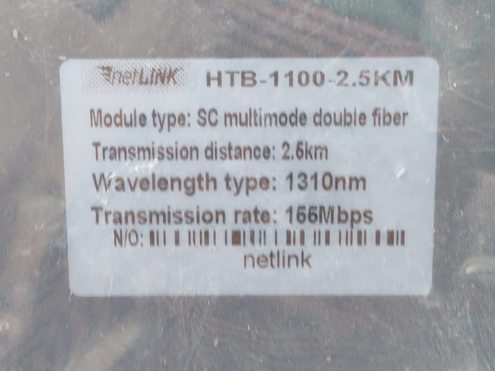 NETLINK HTB-1100-2 NETLINK HTB-1100-2.5KM SC Multimode Double Fiber 2