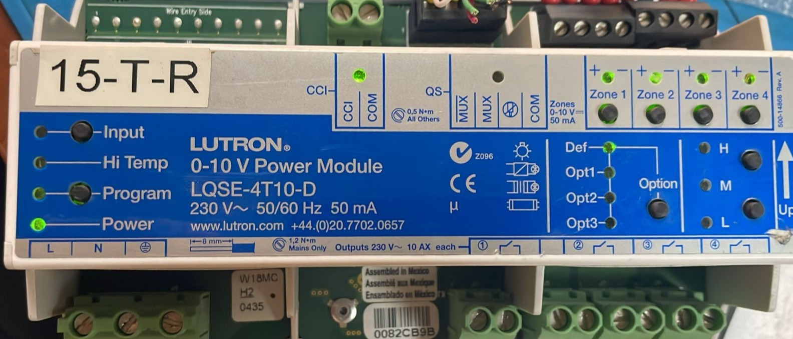 LUTRON LQSE-4T10-D 0-10 POWER MODULE 230V