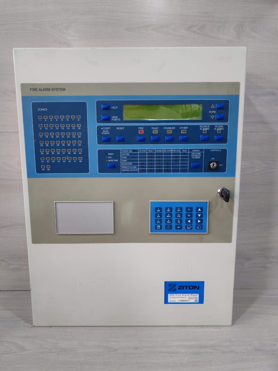 ZITON ZP3 Fire Alarm Panel MB2C-230V-4L / 80803.205 WITH KEY