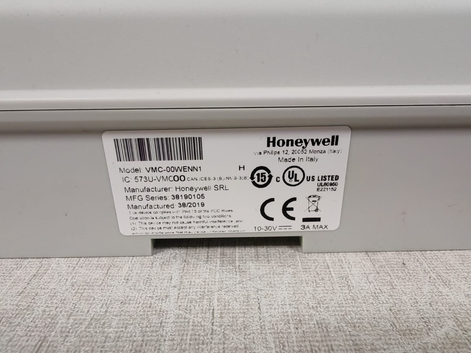 Honeywell VMC-00WENN1 HONEYWELL TEMALINE VMC-00WENN1 CONTROLLER 5