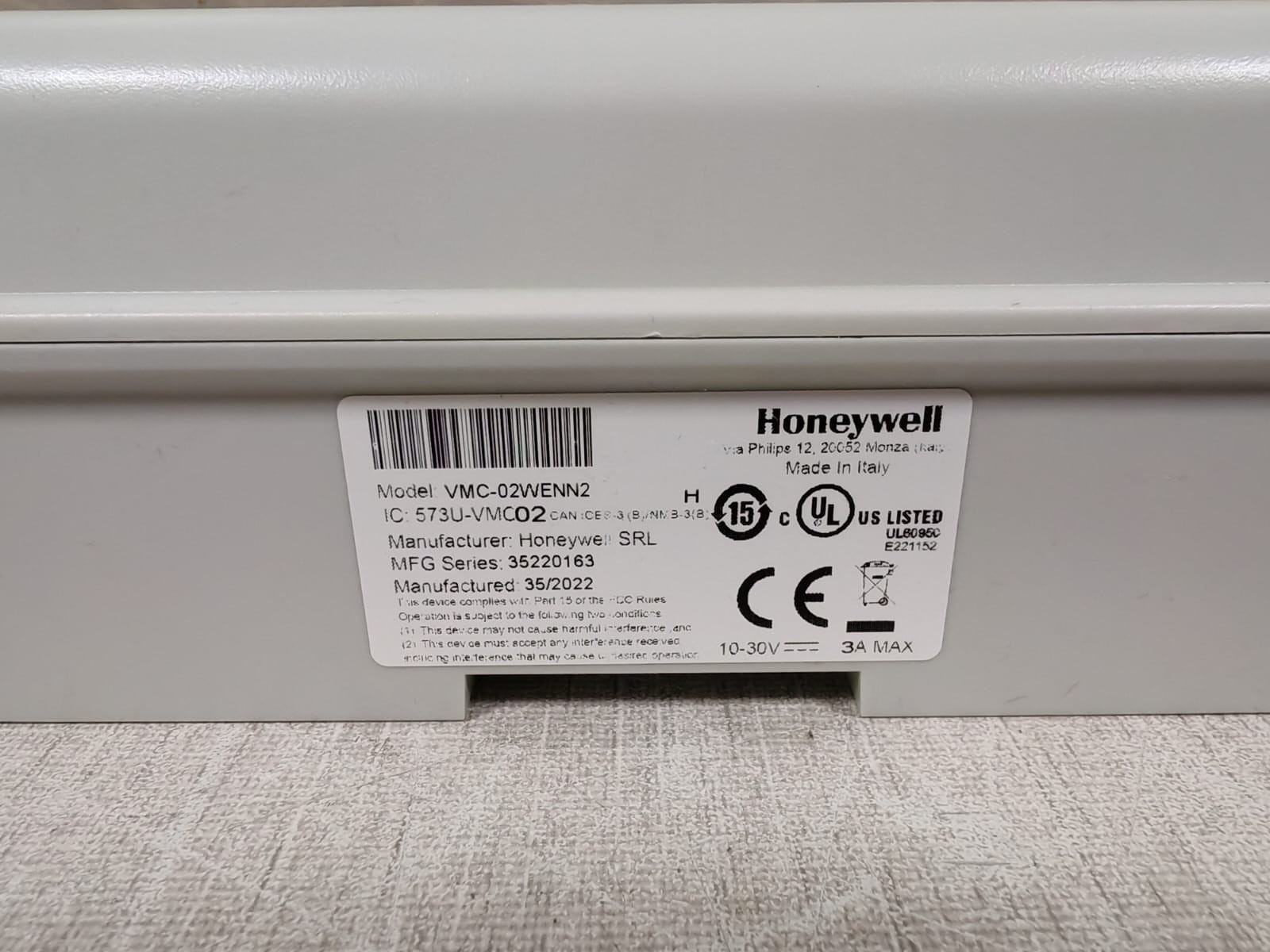 Honeywell VMC-02WENN2 HONEYWELL TEMALINE VMC-02WENN2 CONTROLLER 4