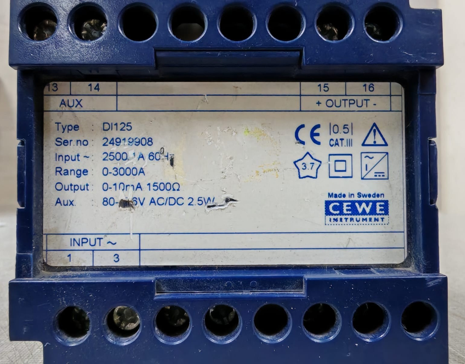 CEWE DI125 CEWE DI125 Transducer 0-3000A 2
