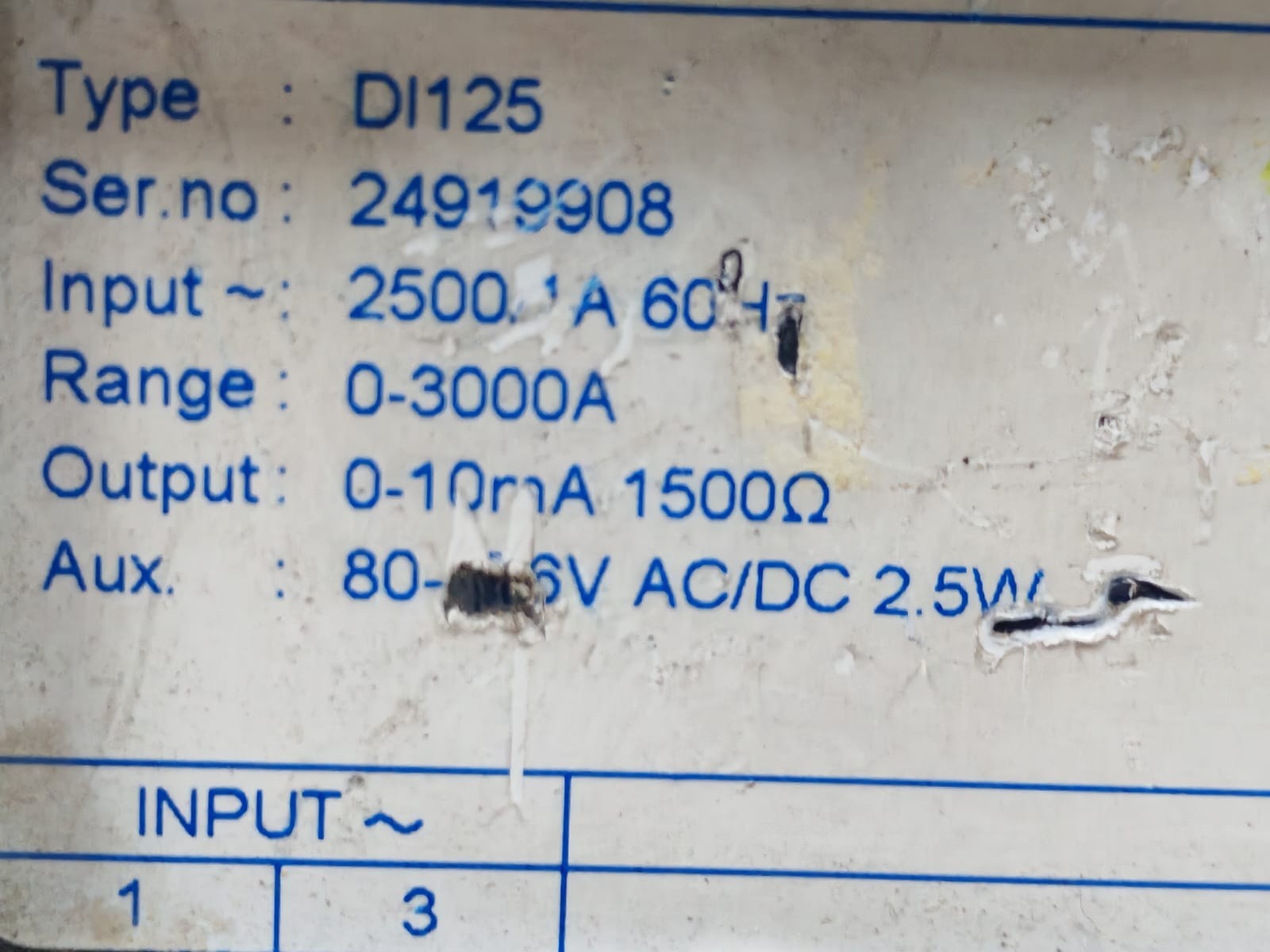 CEWE DI125 CEWE DI125 Transducer 0-3000A 4