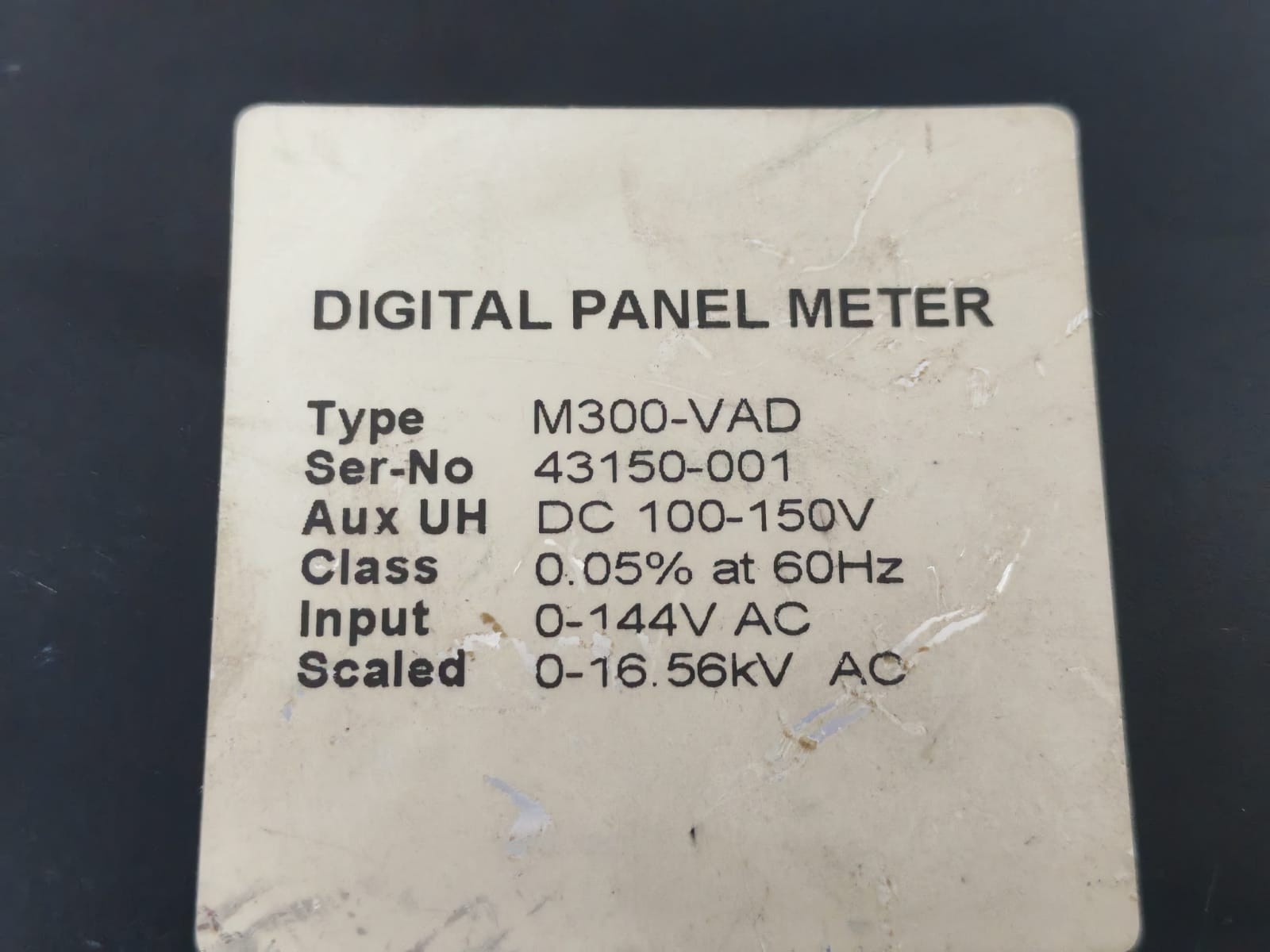 CEWE M300-VAD CEWE M300-VAD DIGITAL PANEL METER 0-144VAC 9