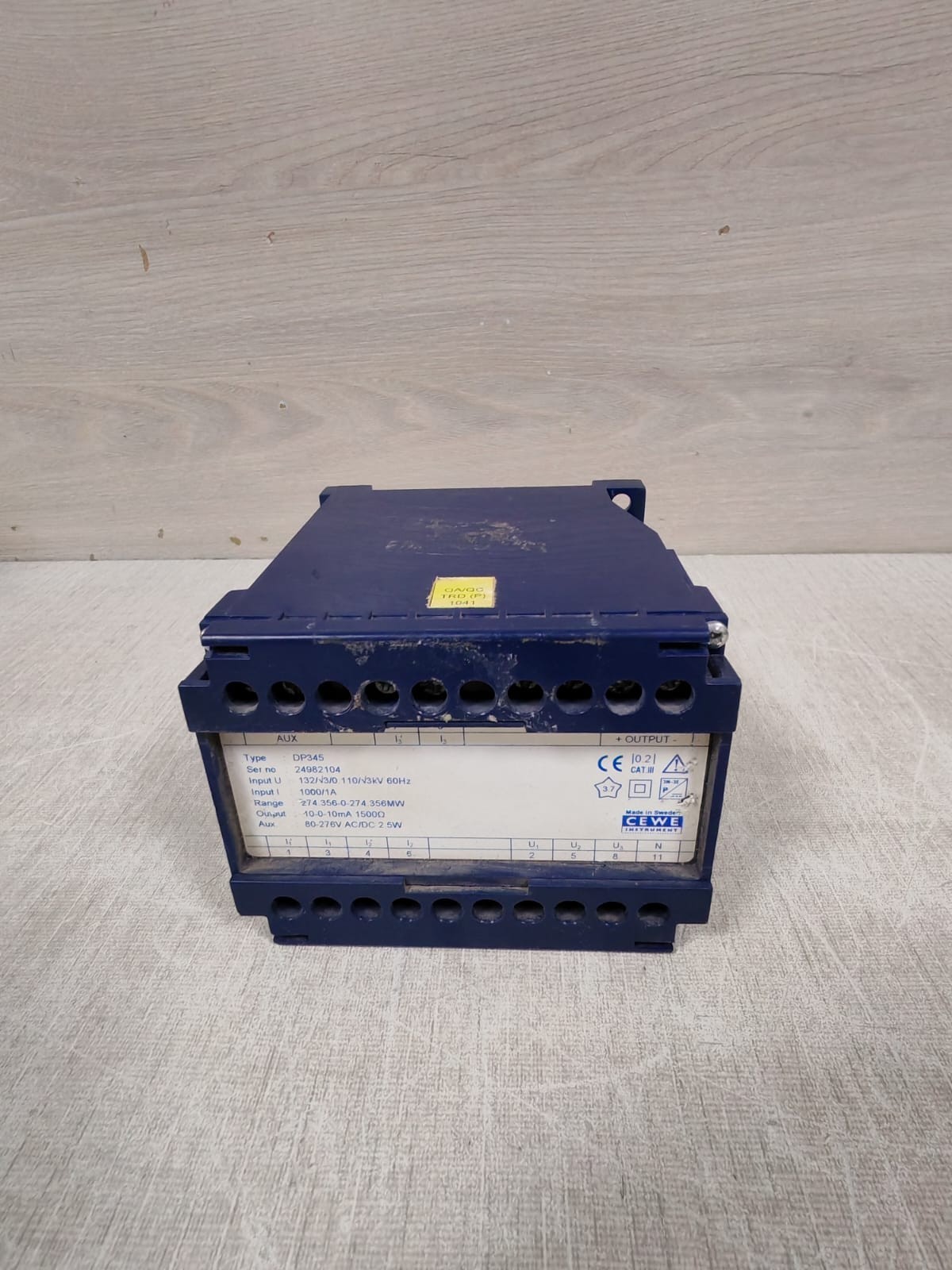 CEWE DP345 CEWE DP345 Transducer Input I 1000/1A 5