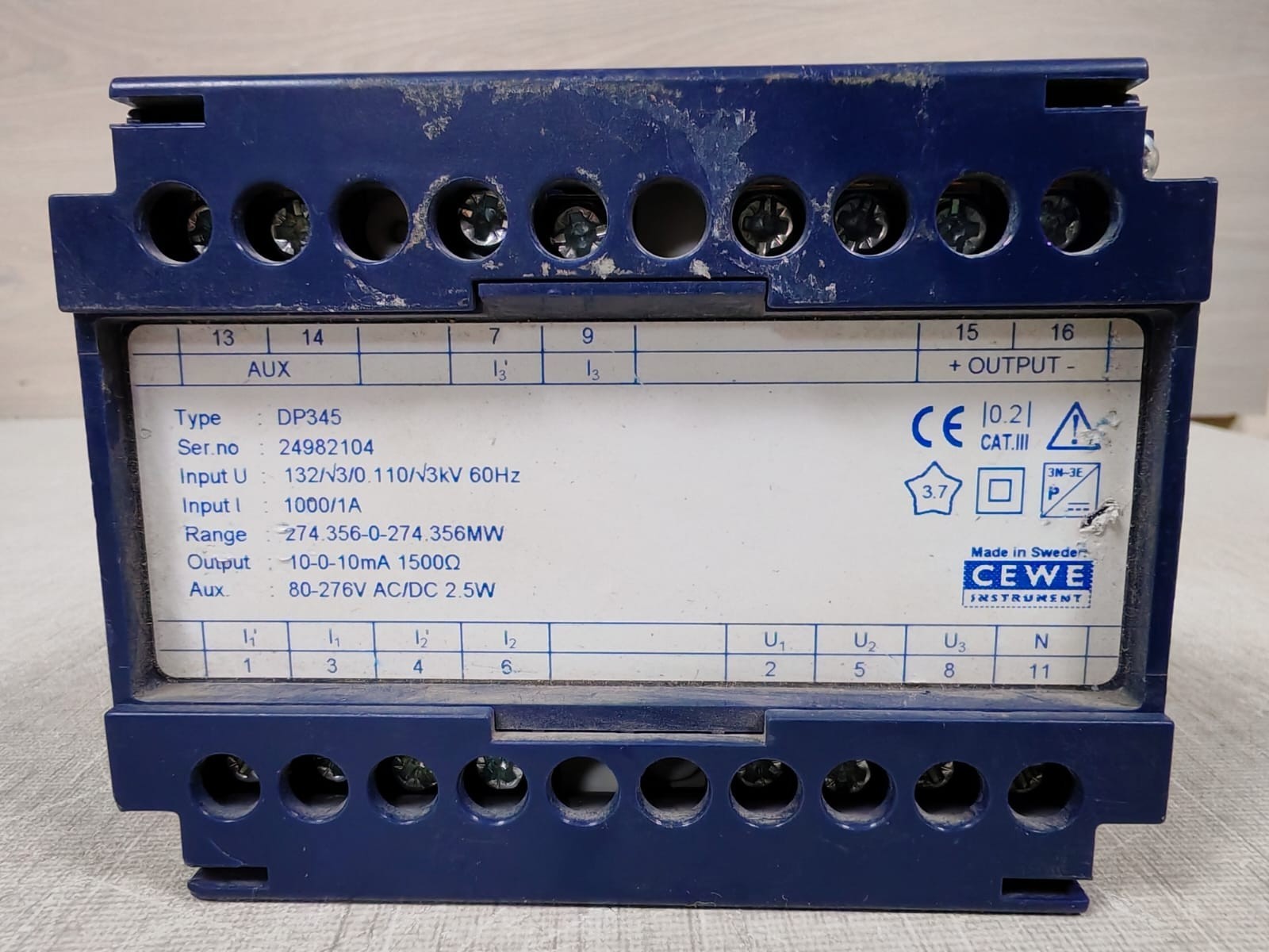 CEWE DP345 Transducer Input I 1000/1A