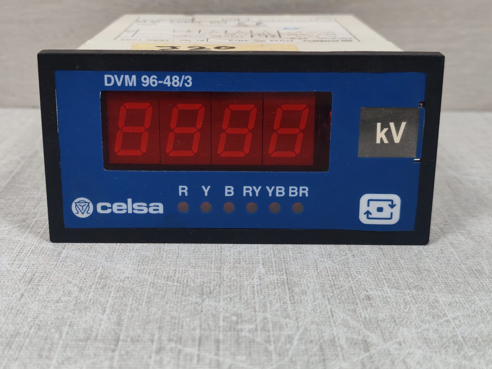 CELSA DVM-96 CELSA DVM 96-48/3 DIGITAL PANEL METERS 125VDC 2