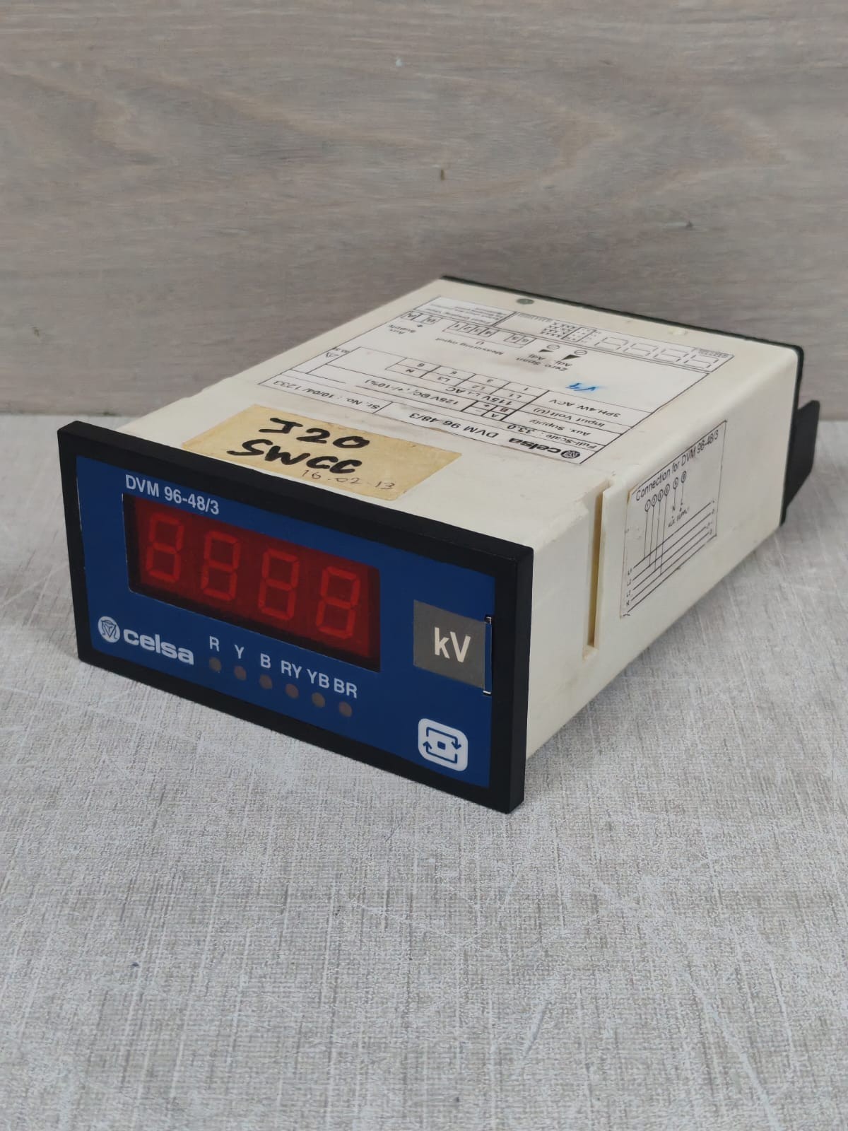 CELSA DVM-96 CELSA DVM 96-48/3 DIGITAL PANEL METERS 125VDC 4