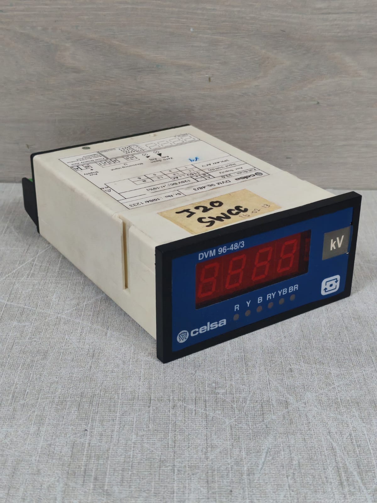 CELSA DVM-96 CELSA DVM 96-48/3 DIGITAL PANEL METERS 125VDC 5