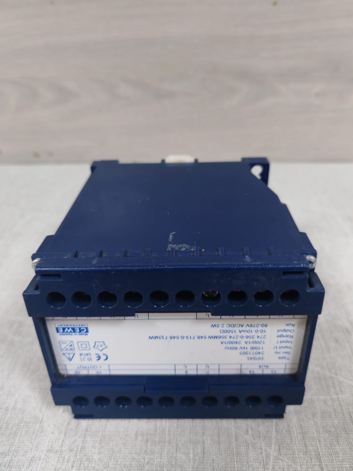 CEWE DP345 CEWE DP345 Transducer Input I 1200/1A - 2400/1A 9