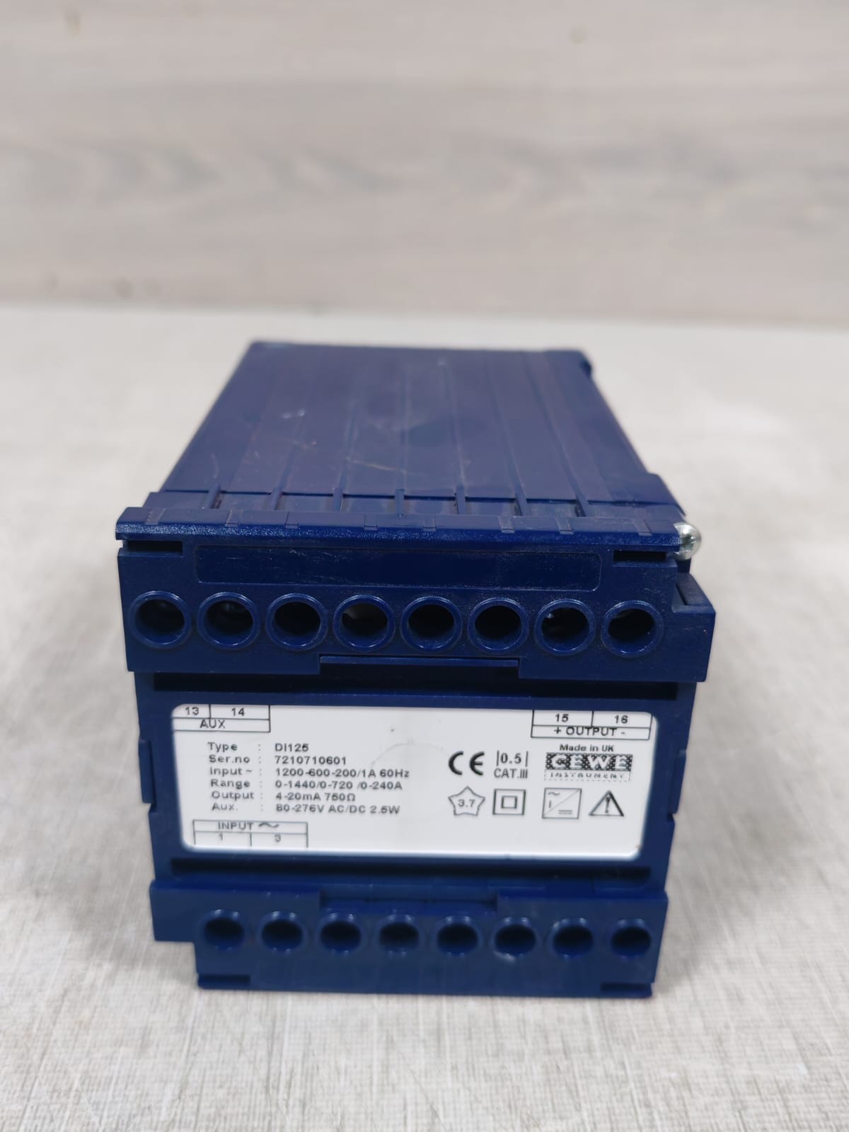 CEWE DI125 CEWE DI125 Transducer Range 0-1440/0 -720 / 0-240A 6