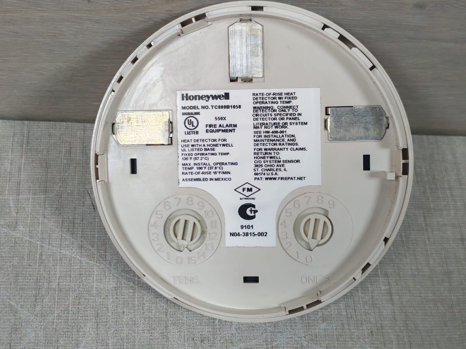Honeywell TC808B1058 HONEYWELL TC808B1058 Heat Detector 4