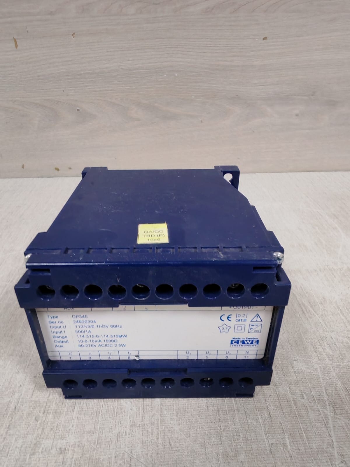 CEWE DP345 CEWE DP345 Transducer Input I 500/1A 5