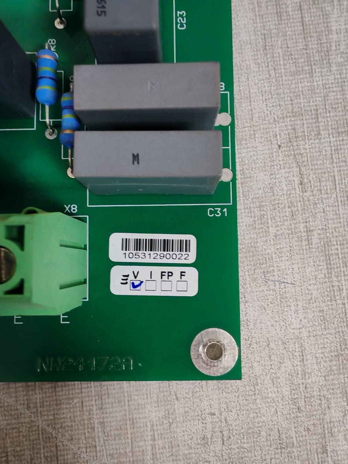 UNKNOWN NW24172A NW24172A NEWAVE SA CH-6572 QUARTINO PRINTED CIRCUIT BOARD FROM ABB POWERSCALE 7