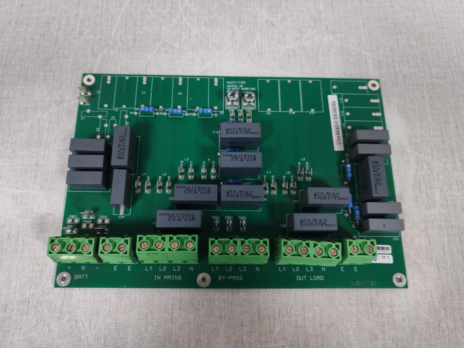 UNKNOWN NW24172A NW24172A NEWAVE SA CH-6572 QUARTINO PRINTED CIRCUIT BOARD FROM ABB POWERSCALE 8