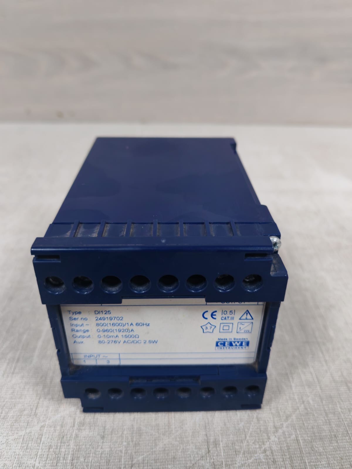 CEWE DI125 CEWE DI125 Transducer Range 0-960 (1920)A 5
