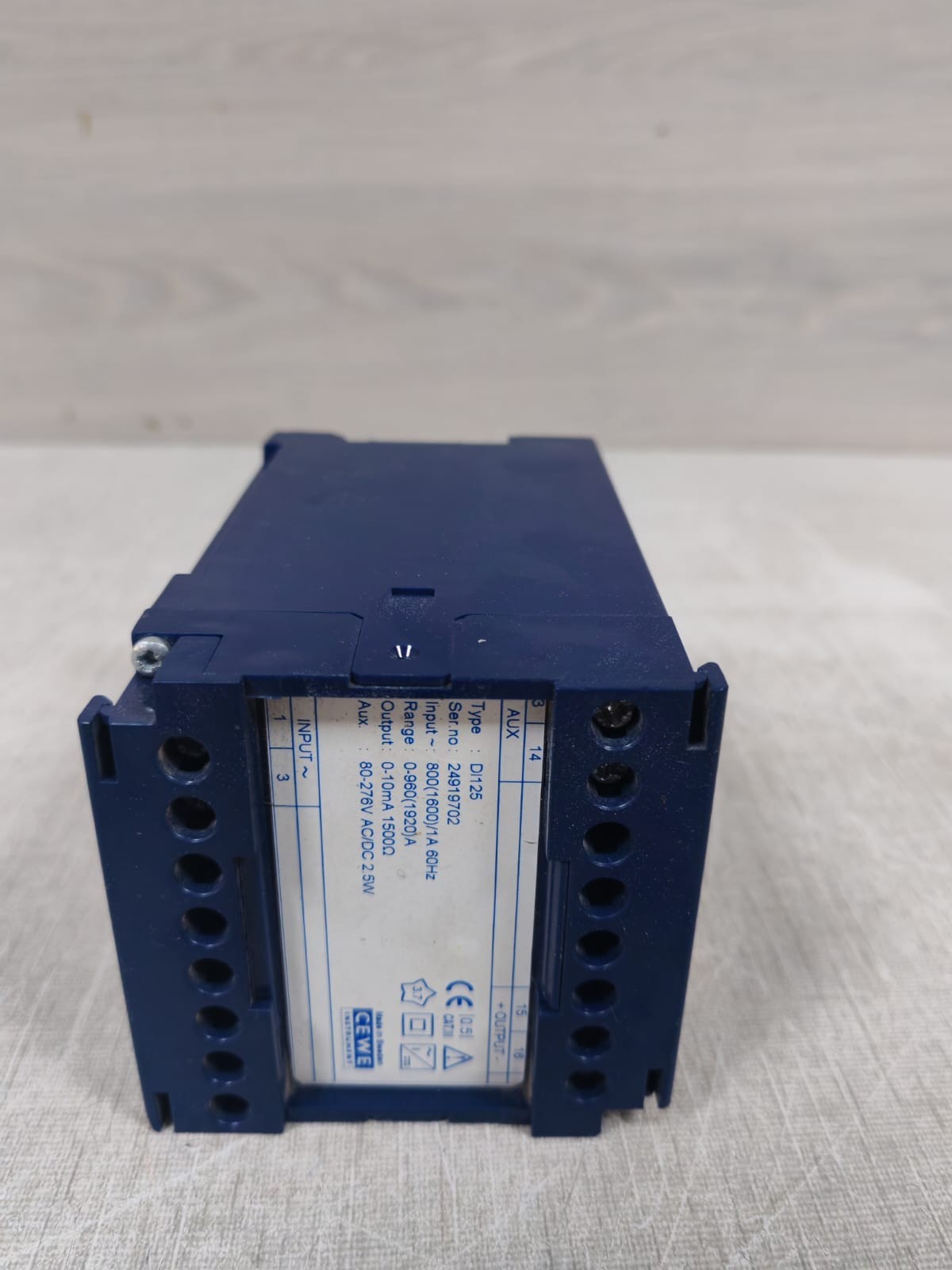 CEWE DI125 CEWE DI125 Transducer Range 0-960 (1920)A 9