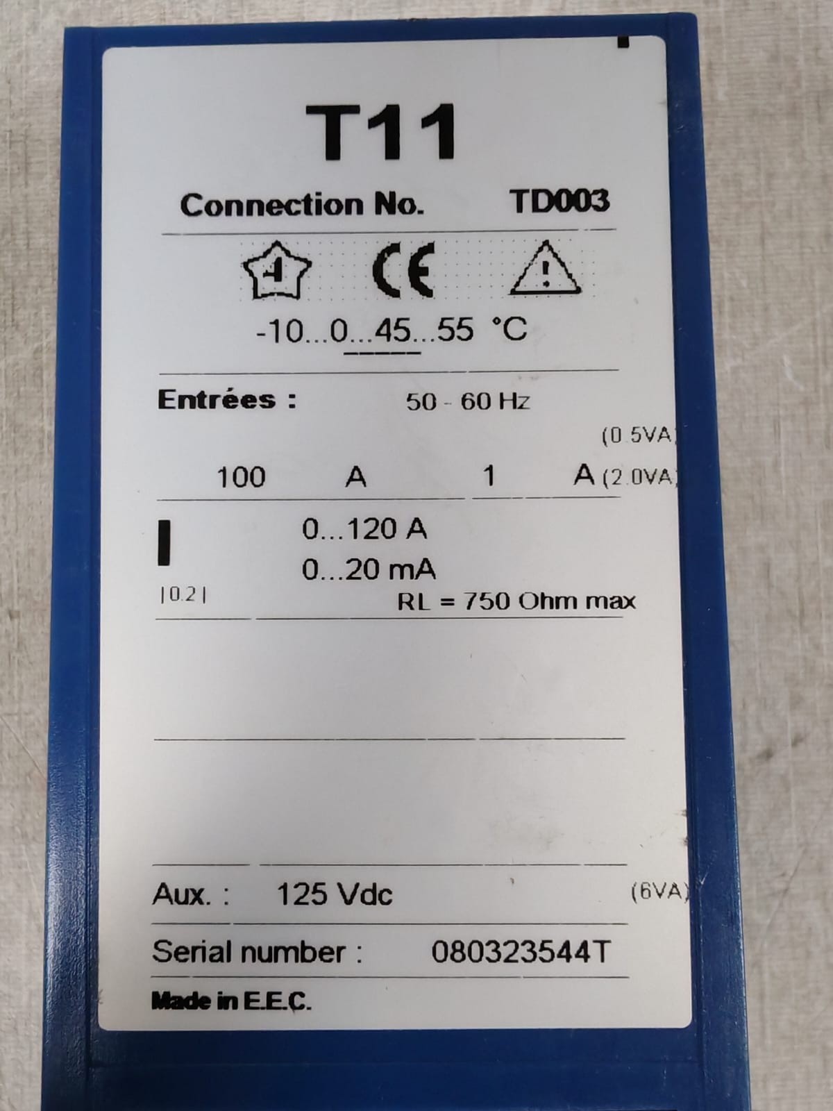 ENERDIS TRIAD TD003 ENERDIS TRIAD T11 TD003 0...120A Transducer 5