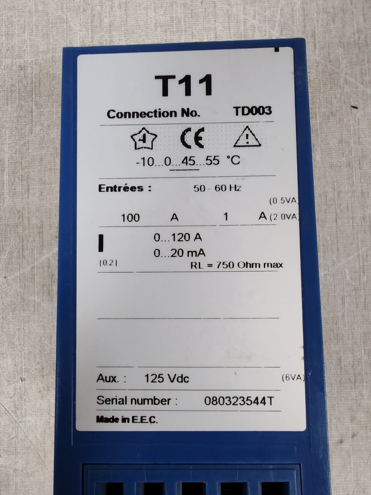 ENERDIS TRIAD TD003 ENERDIS TRIAD T11 TD003 0...120A Transducer 8