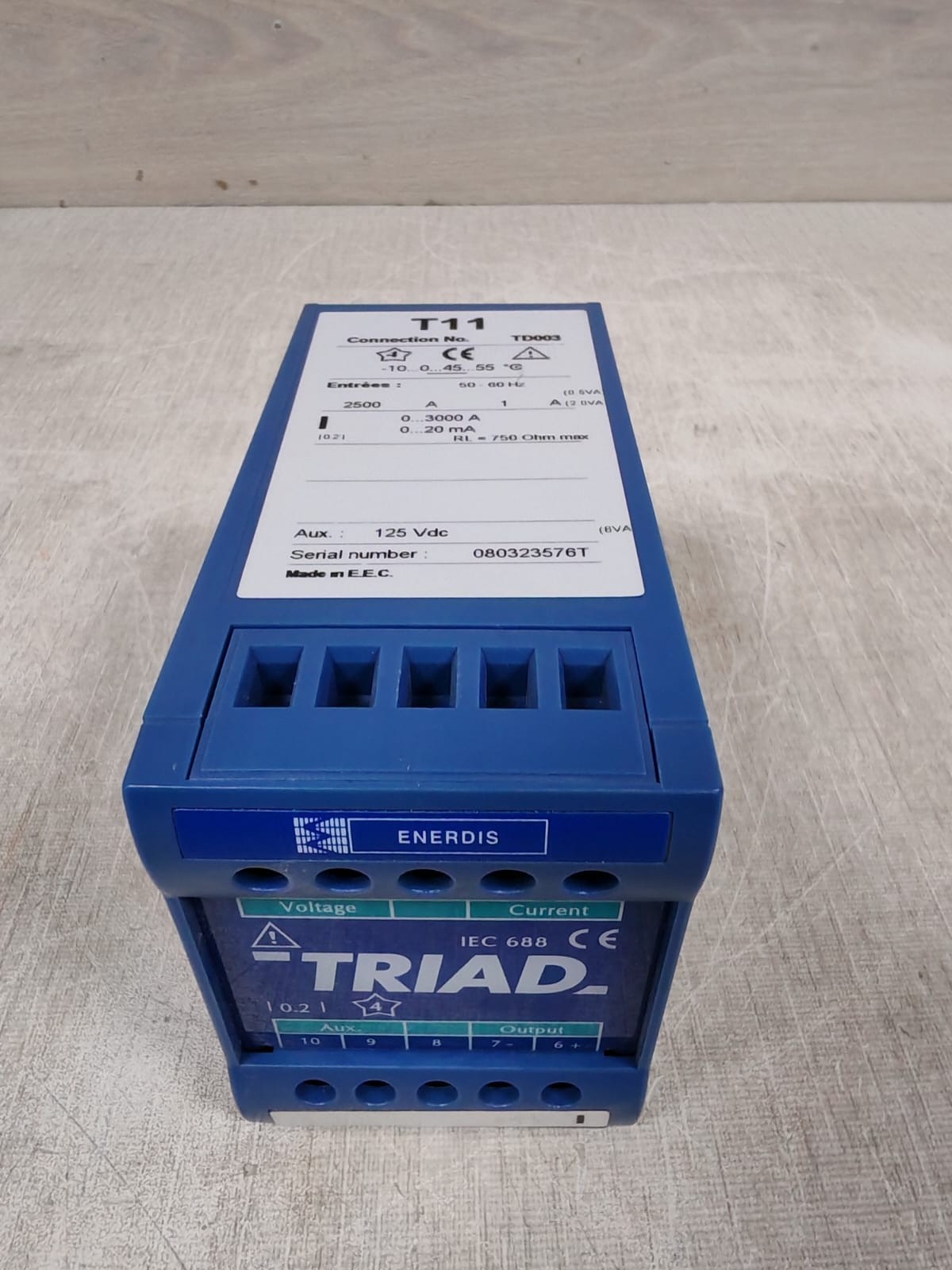 ENERDIS TRIAD TD003 ENERDIS TRIAD T11 TD003 0...3000A Transducer 4