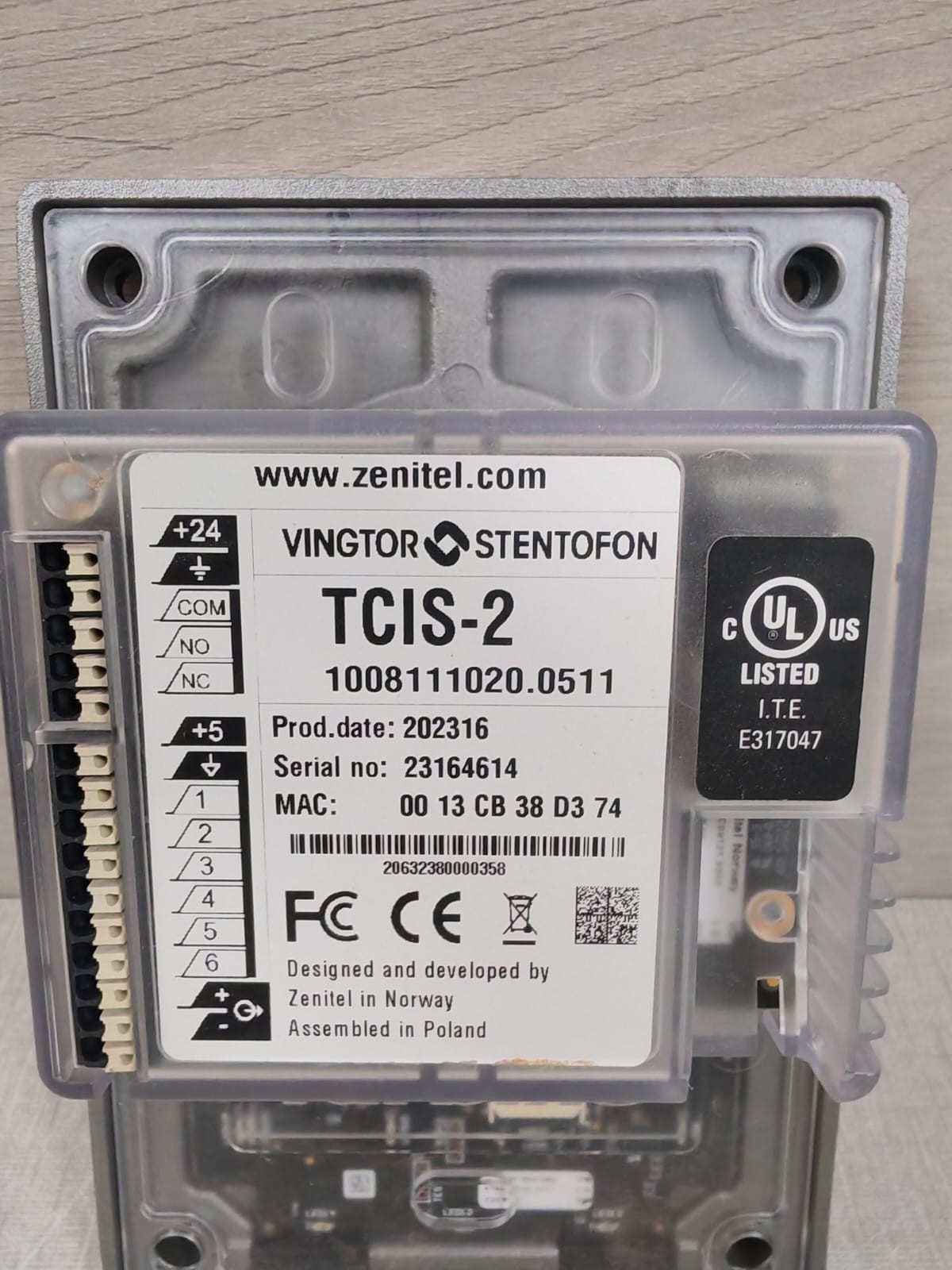 VINGTOR STENTOFON VINGTOR STENTOFON TCIS-2 VINGTOR STENTOFON TCIS-2 TURBINE COMPACT STANDARD 1008111020.0511 4