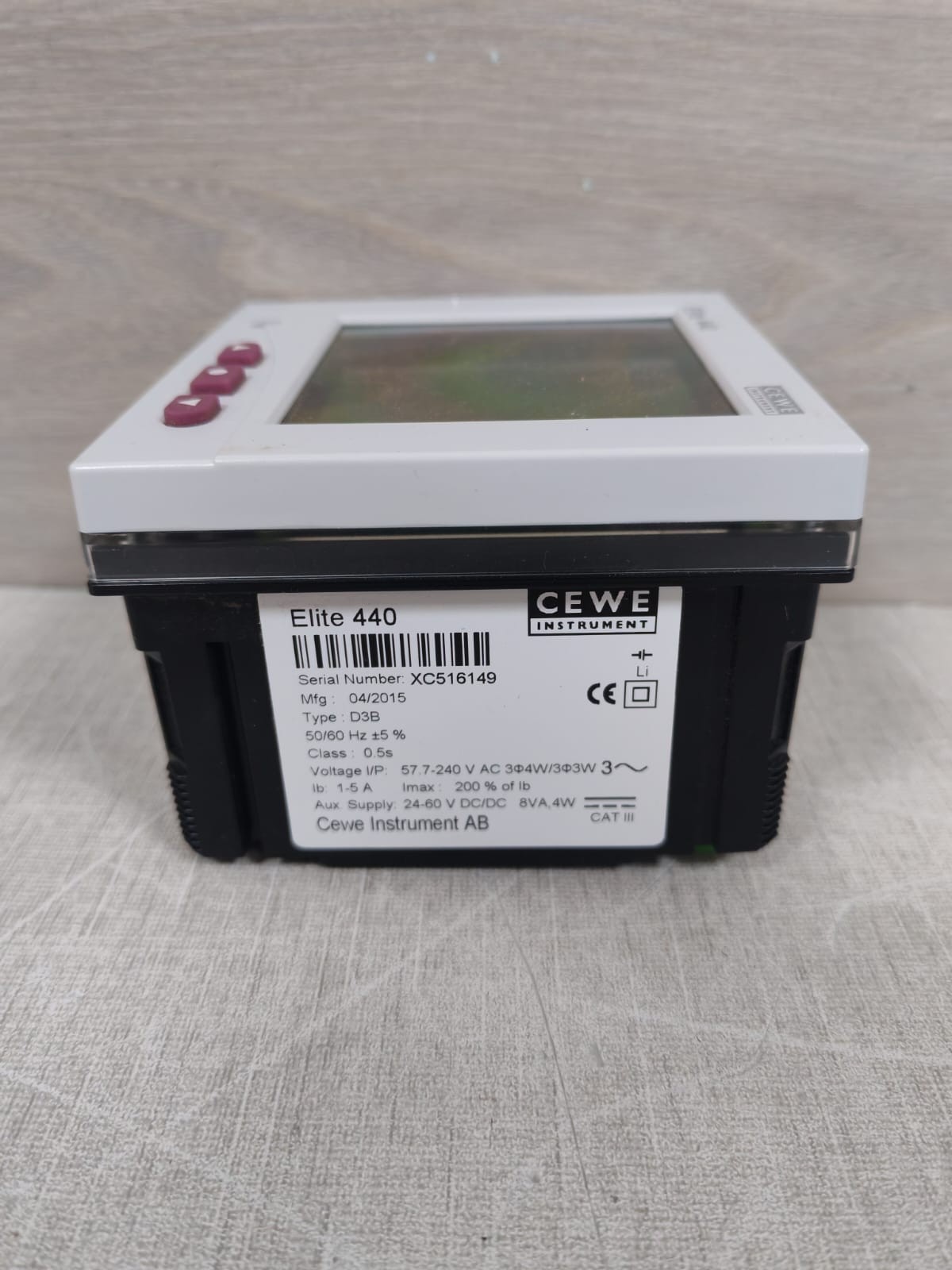 CEWE 440-445 CEWE ELITE 440-445 MULTI-FUNCTION ELECTRIC METER TYPE D3B 4