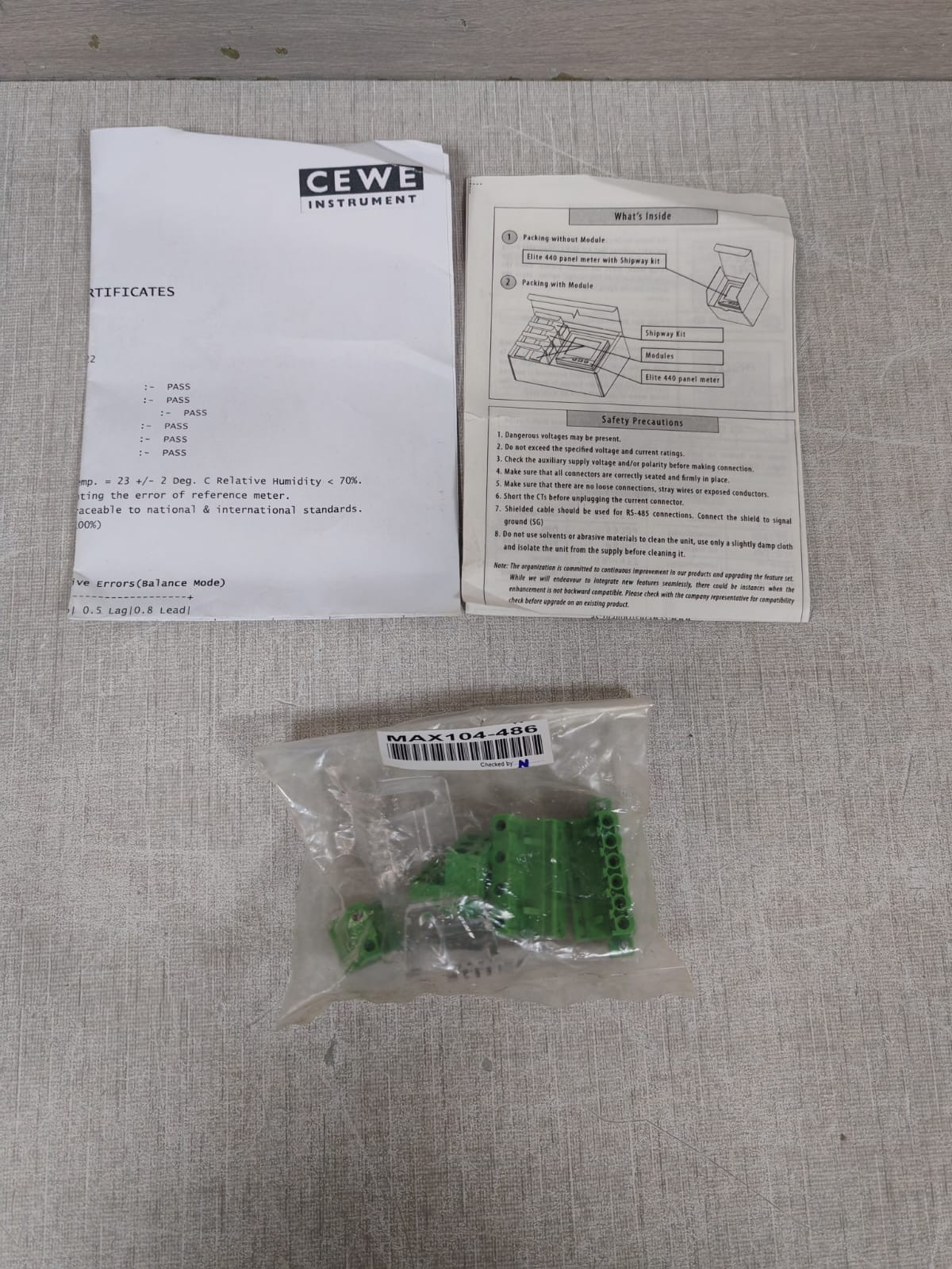 CEWE 440-445 CEWE ELITE 440-445 MULTI-FUNCTION ELECTRIC METER TYPE D3B 7