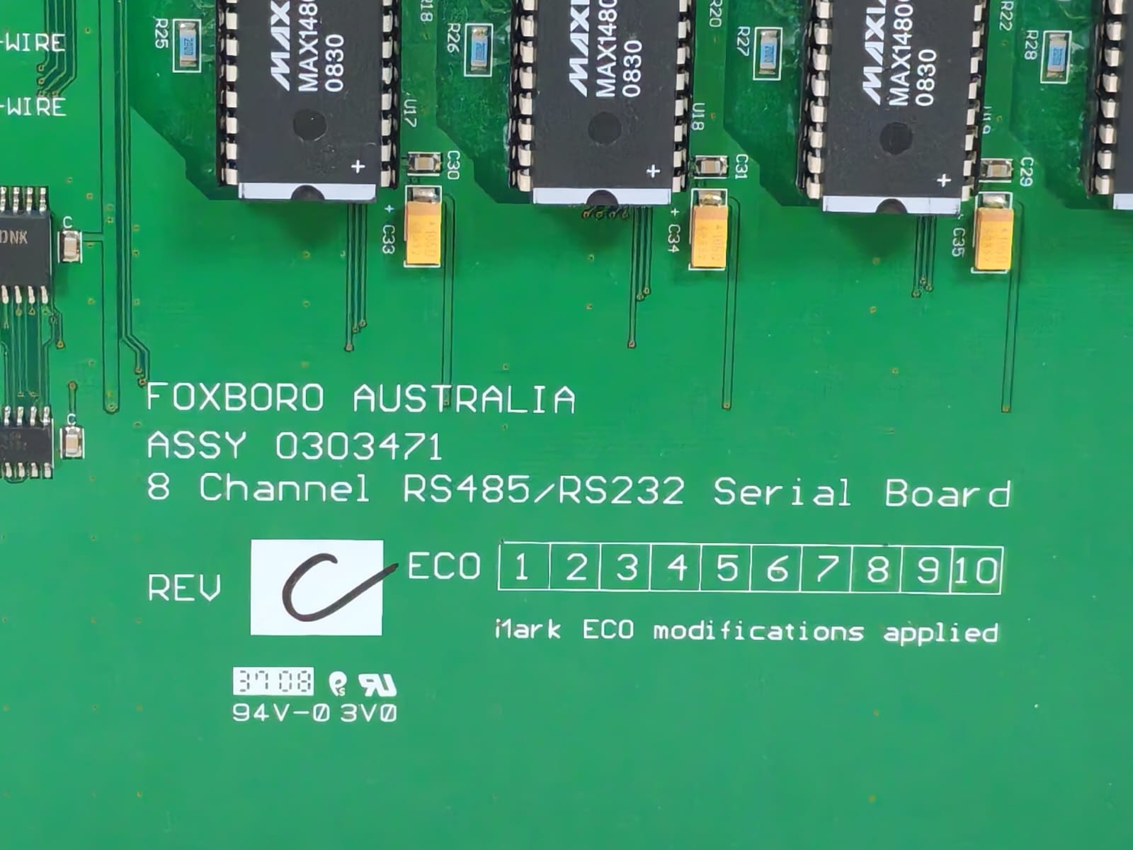 Foxboro RS485/RS232 FOXBORO ASSY 0303471 8-Channel RS485/RS232 Serial Board 6