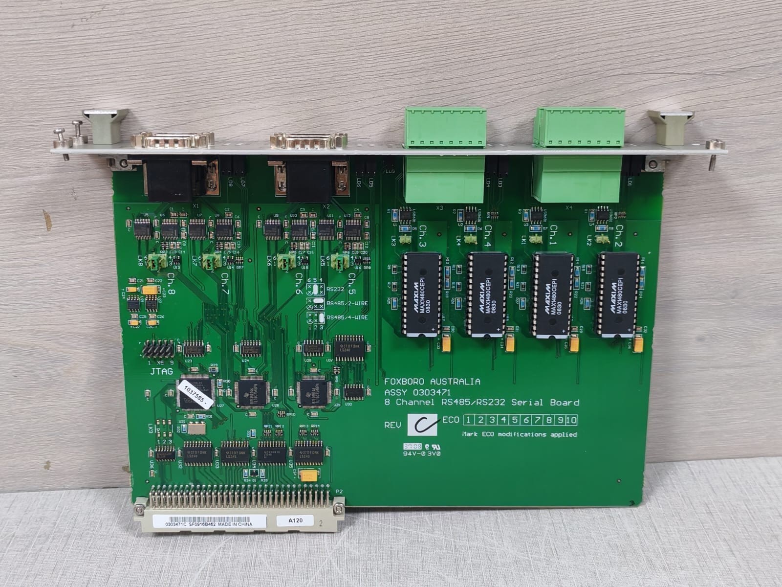 Foxboro RS485/RS232 FOXBORO ASSY 0303471 8-Channel RS485/RS232 Serial Board 8