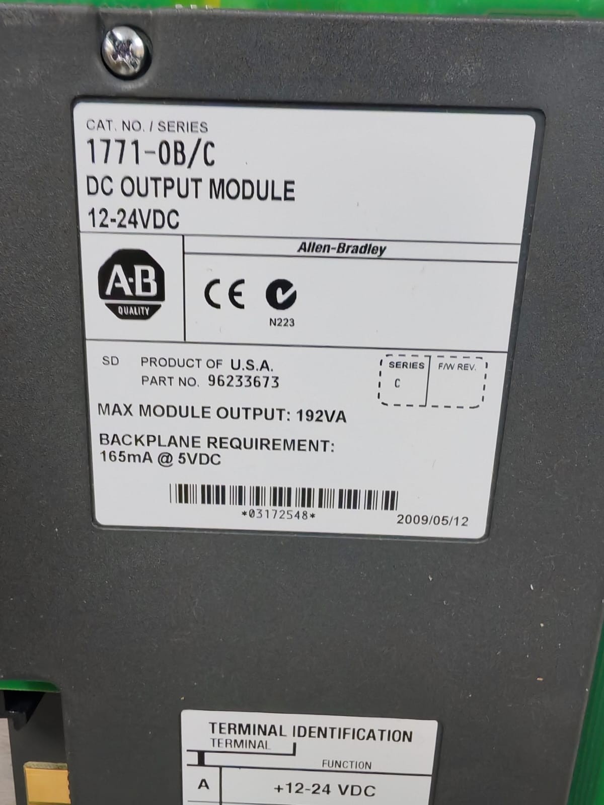 Rockwell Automation 1771-0B ALLEN BRADLEY 1771-0B SERIES C OUTPUT DRIVER MODULE 4