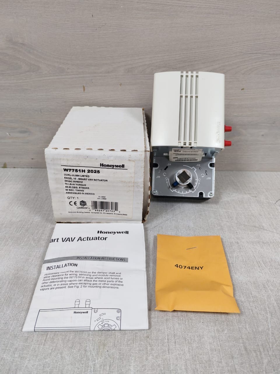 HONEYWELL W7751H 2025 EXCEL 10 SMART VAV ACTUATOR 24VAC