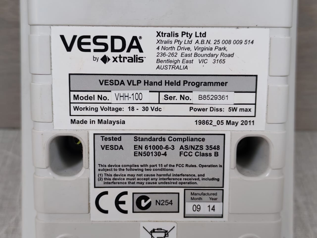 Xtralis VHH-100 VESDA by XTRALIS VHH-100 Handheld Programmer 2