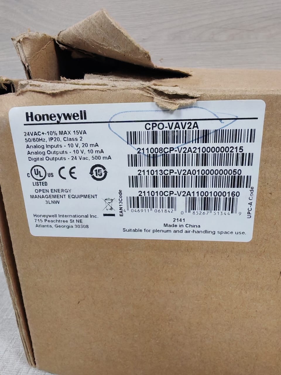 Honeywell HONEYWELL CPO-VAV2A HONEYWELL CPO-VAV2A COMFORTPOINT OPEN COMPACT VAV CONTROLLER 10