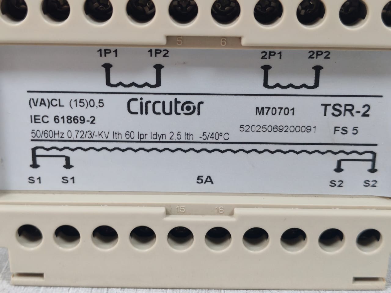CIRCUTOR TSR-2 M70701 CIRCUTOR TSR-2 M70701 CURRENT SUMMING TRANSFORMER- W/ FILTHY BOX 3