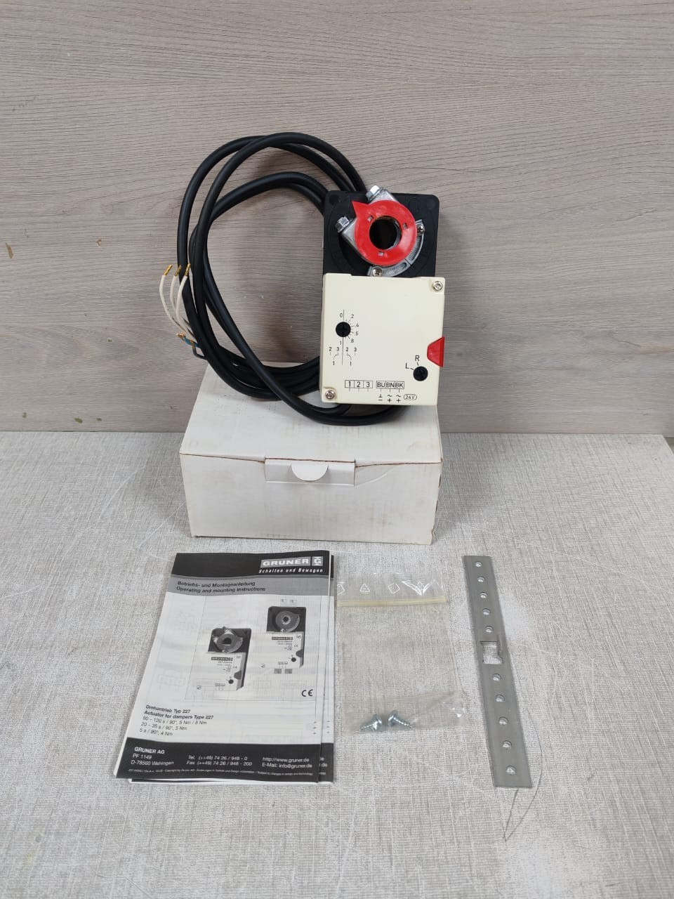 GRUNER 227-024-05-S1 ROTARY ACTUATOR 24VAC/DC