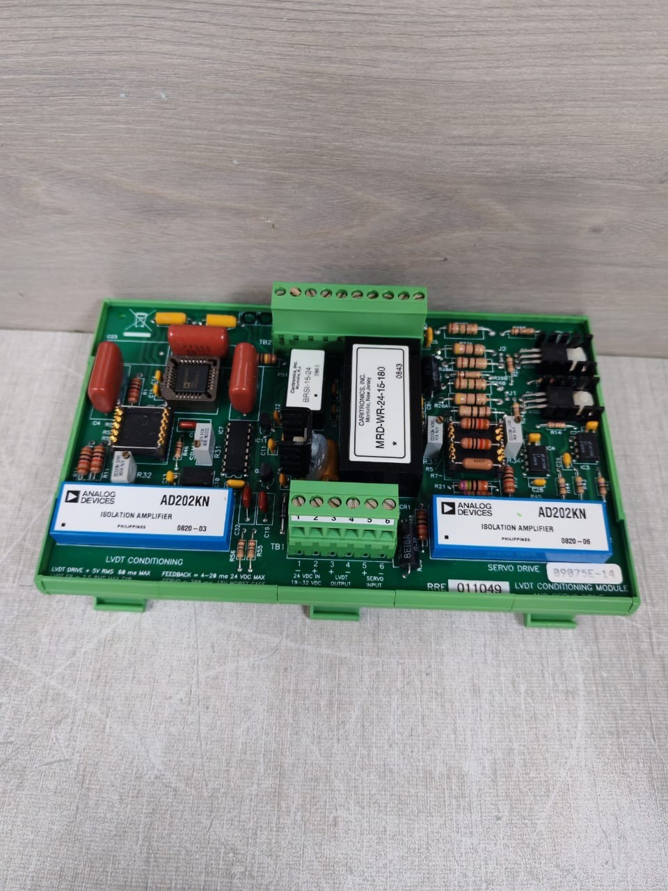 LVDT CONDITIONING 09075E-14 RRE011049 09075E-14 LVDT CONDITIONING MODULE AND SERVO DRIVES 7