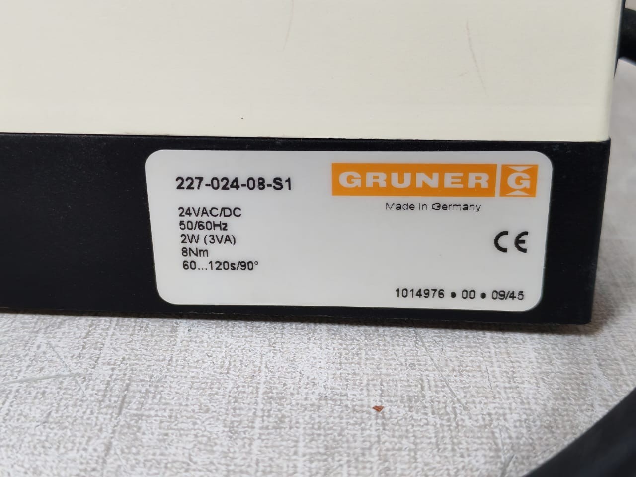 GRUNER 227-024-08-S1 GRUNER 227-024-08-S1 ROTARY ACTUATOR 24VAC/DC 6