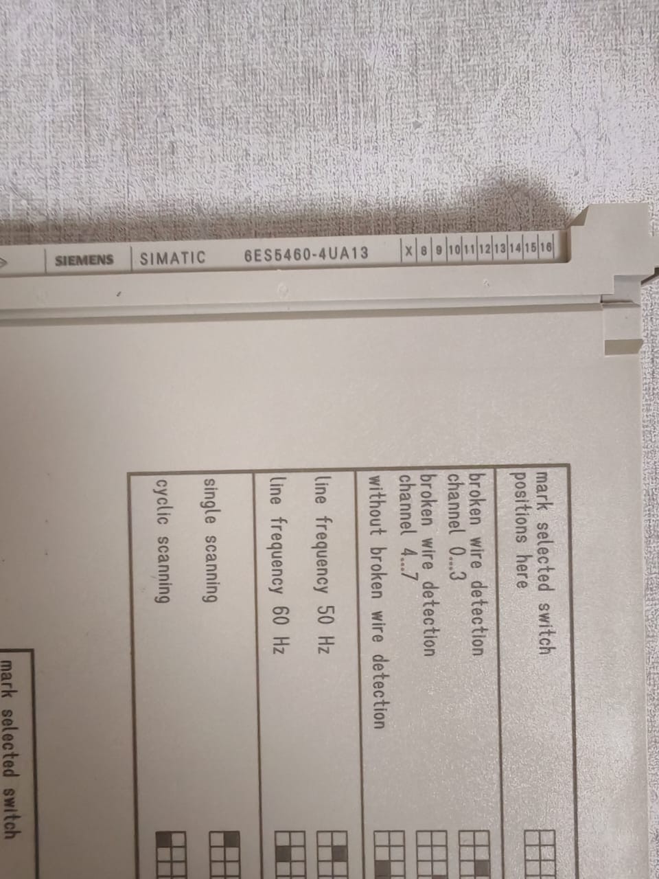 Siemens 6ES5460-4UA13 SIEMENS SIMATIC 6ES5460-4UA13 ANALOG INPUT MODULE 3