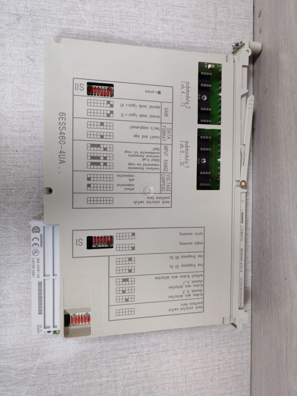 Siemens 6ES5460-4UA13 SIEMENS SIMATIC 6ES5460-4UA13 ANALOG INPUT MODULE 6