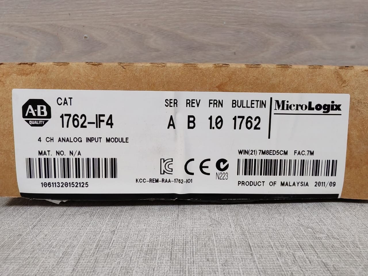 Allen-Bradley 1762-IF4 Allen-Bradley 1762-IF4 Ser A Rev B 4 CH MicroLogix Analog Input Module 3