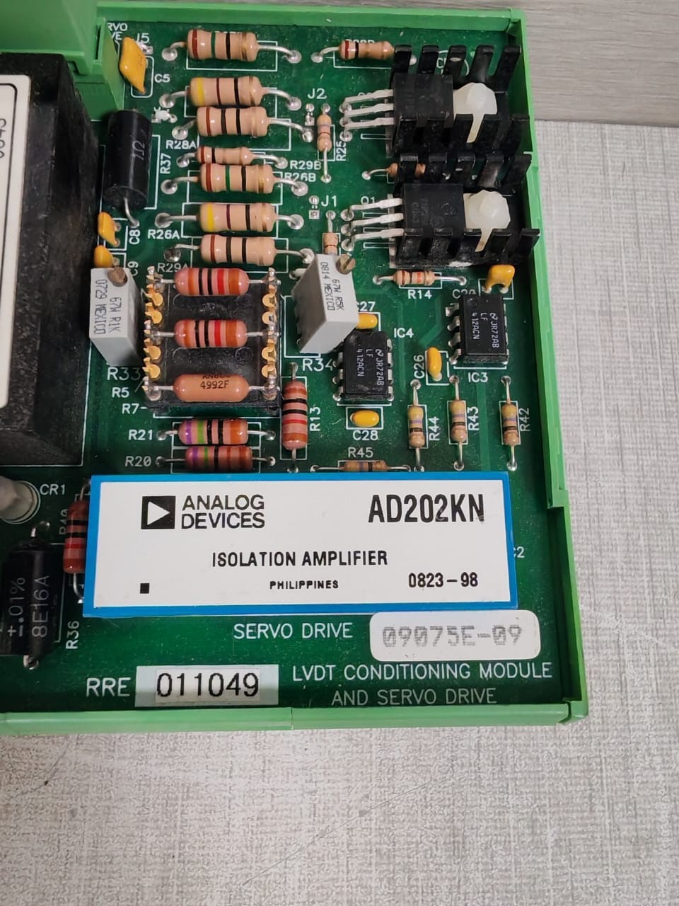 LVDT CONDITIONING 09075E-09 RRE011049 09075E-09 LVDT CONDITIONING MODULE AND SERVO DRIVES 3