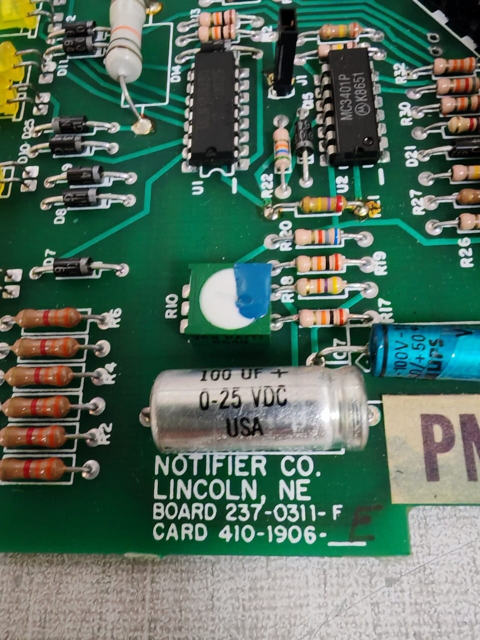 NOTIFIER 410-1906 NOTIFIER 237-0311-F BOARD 410-1906-E CARD 4