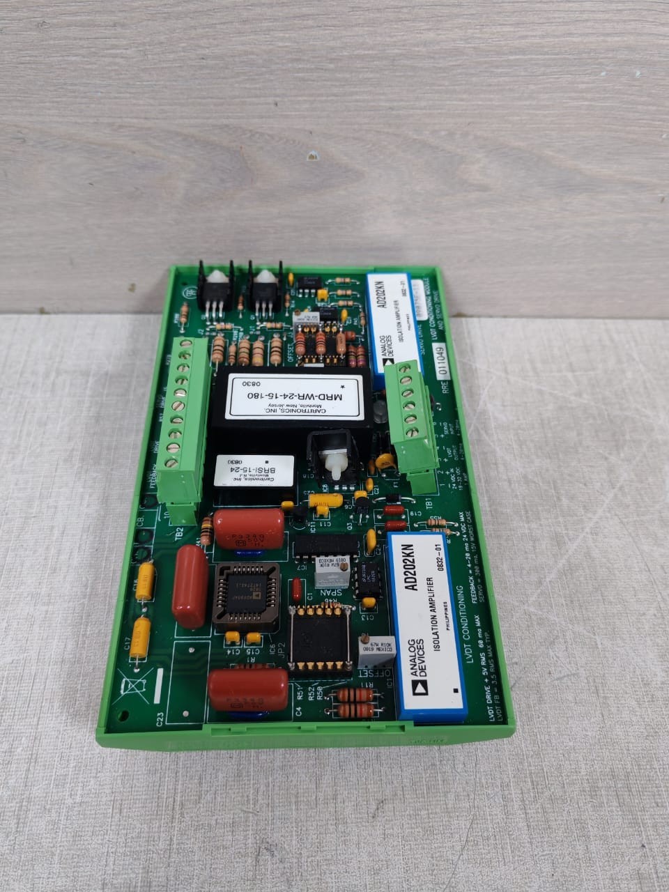 LVDT CONDITIONING 09075E-11 RRE011049 09075E-11 LVDT CONDITIONING MODULE AND SERVO DRIVES 7