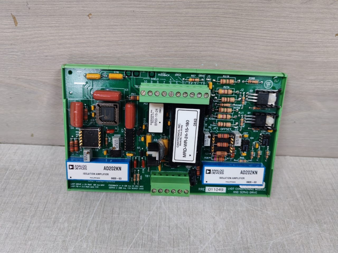 LVDT CONDITIONING 09075E-02 RRE011049 09075E-02 LVDT CONDITIONING MODULE AND SERVO DRIVES 2