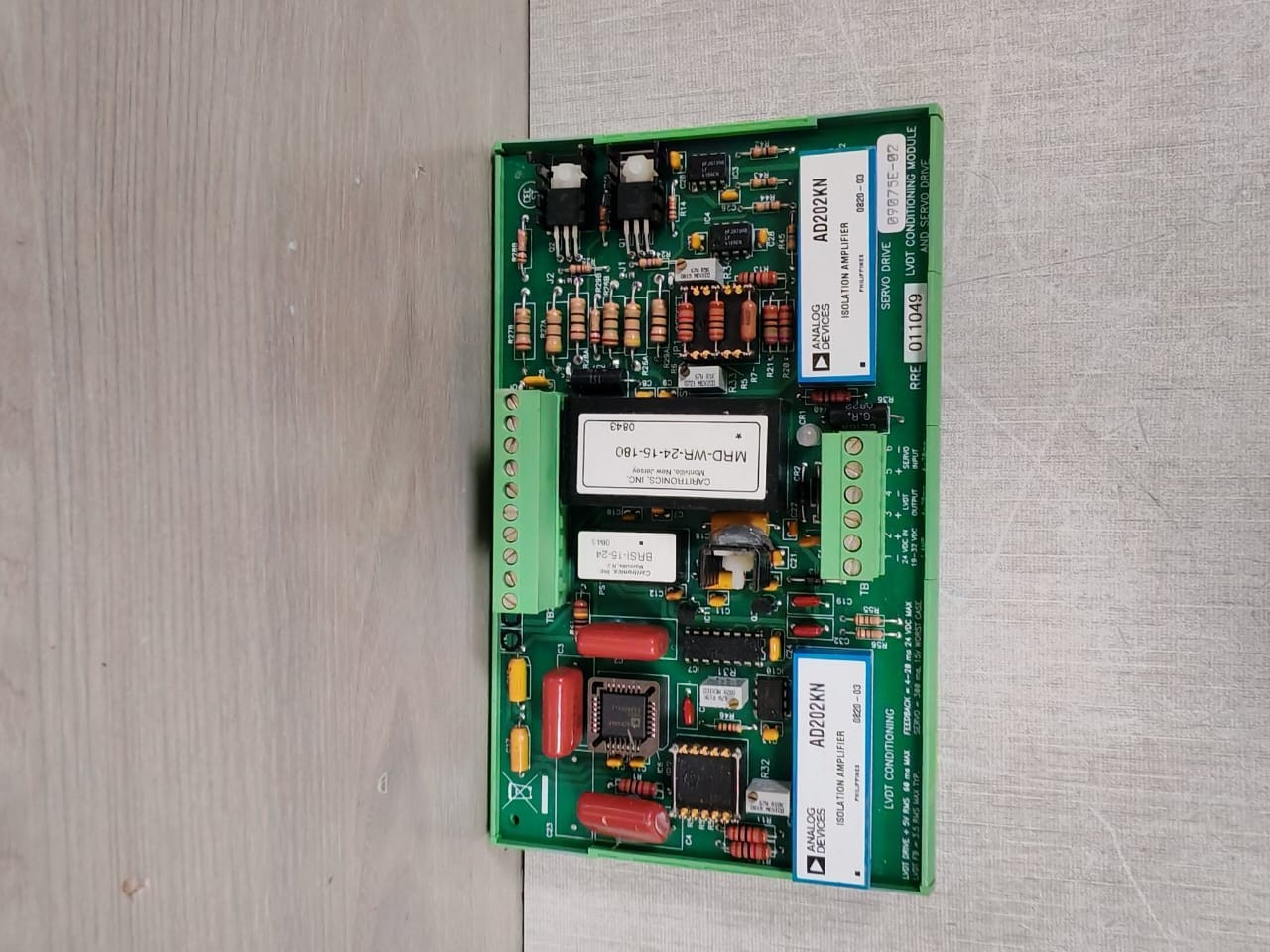 LVDT CONDITIONING 09075E-02 RRE011049 09075E-02 LVDT CONDITIONING MODULE AND SERVO DRIVES 4