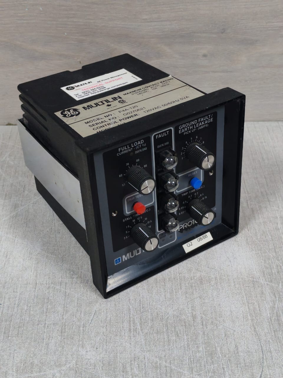 GE MULTILIN P4A-120 GE MULTILIN P4A-120 PROTECT4A MOTOR PROTECTION RELAY 120VAC 5