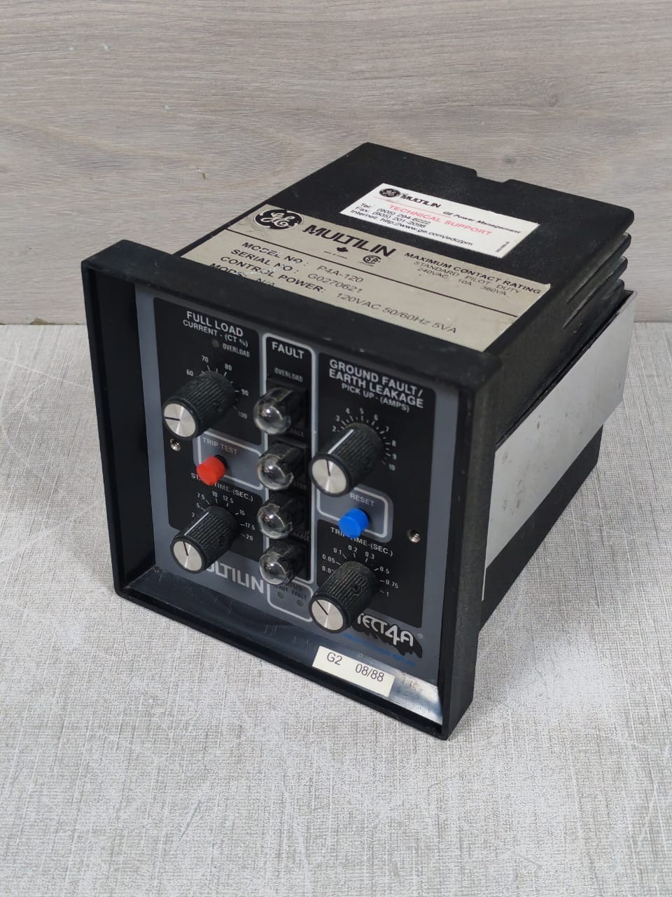 GE MULTILIN P4A-120 GE MULTILIN P4A-120 PROTECT4A MOTOR PROTECTION RELAY 120VAC 6