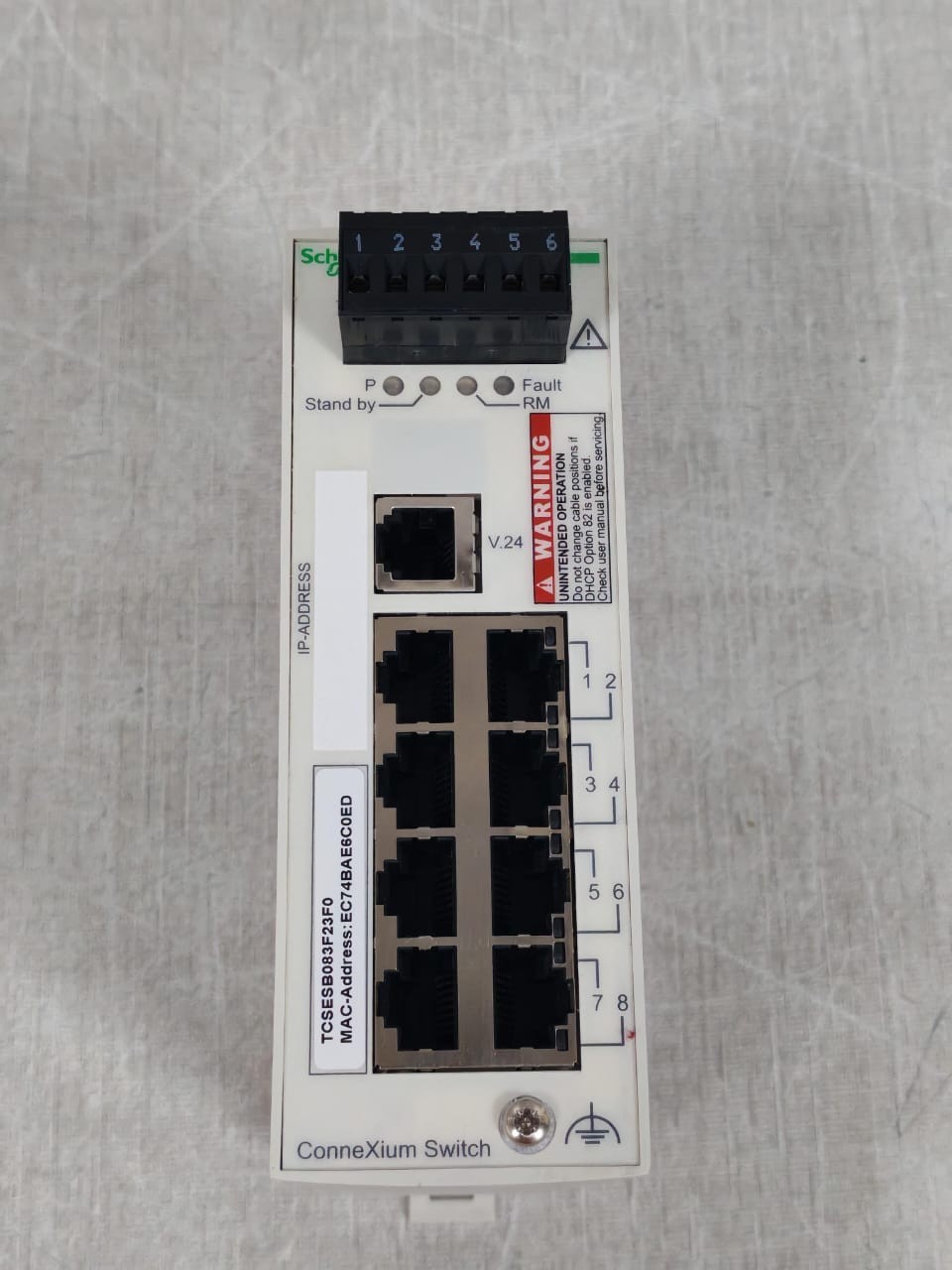 Schneider Electric TCSESB083F23F0 SCHNEIDER ELECTRIC TCSESB083F23F0 CONNEXIUM BASIC SWITCH 8TX 9
