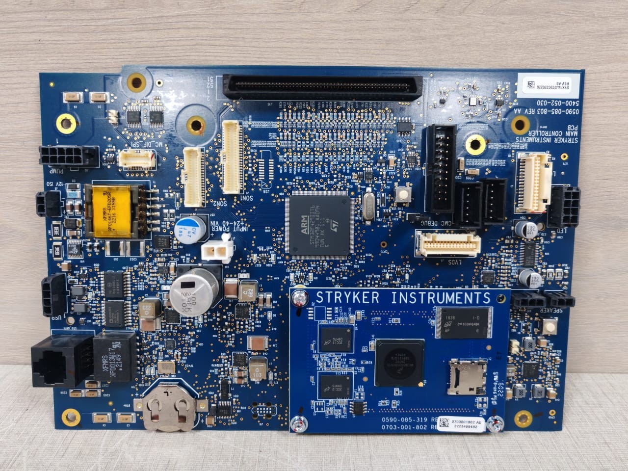STRYKER INSTRUMENTS AA-5400 STRYKER INSTRUMENTS 0590-085-803 REV AA 5400-052-030 MAIN CONTROLLER PCB 2